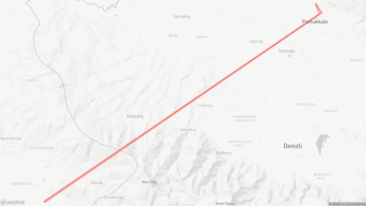 Pamukkale & Aphrodisias Tour Route Map