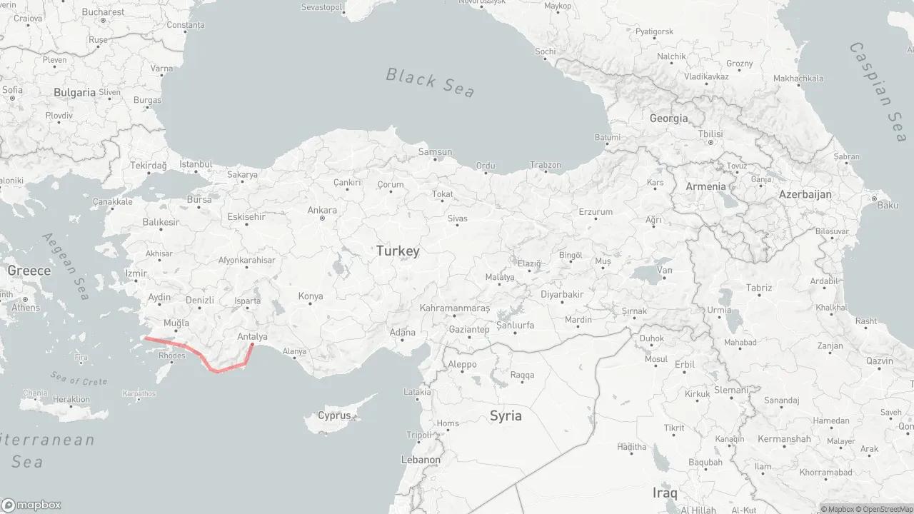 Self Drive Turquoise Coast Route Map